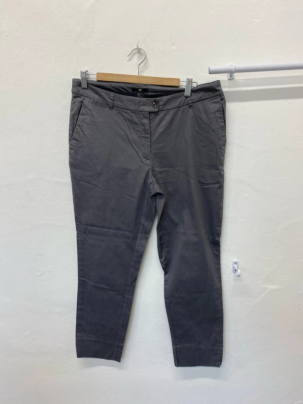 Fabulous Dark grey chinos Uk14 slim fit cotton KM003