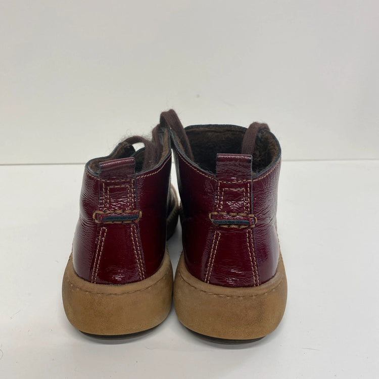 osef Seibel Maren 02 Red Patent Leather Faux Fur Lined Boots UK 4 NC001