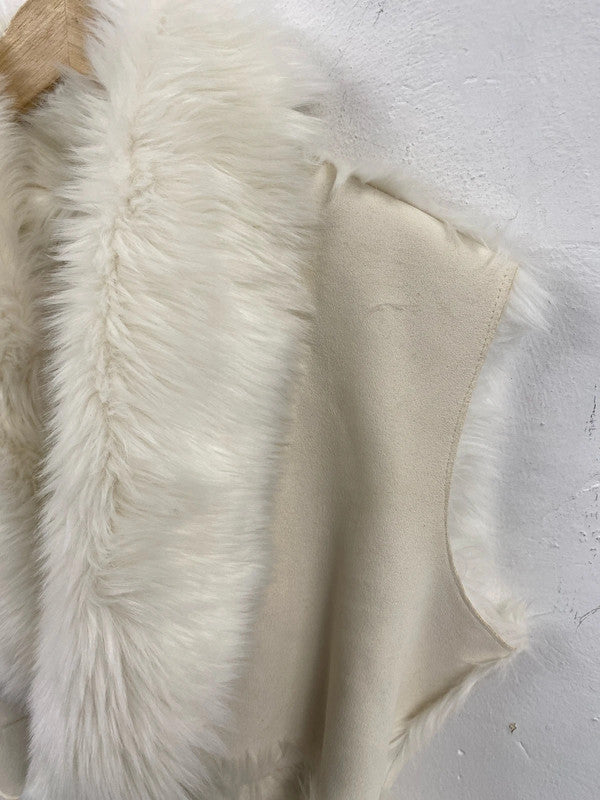 Gorgeous soft faux fur Gilet boho Ibiza chic M&S M RK001
