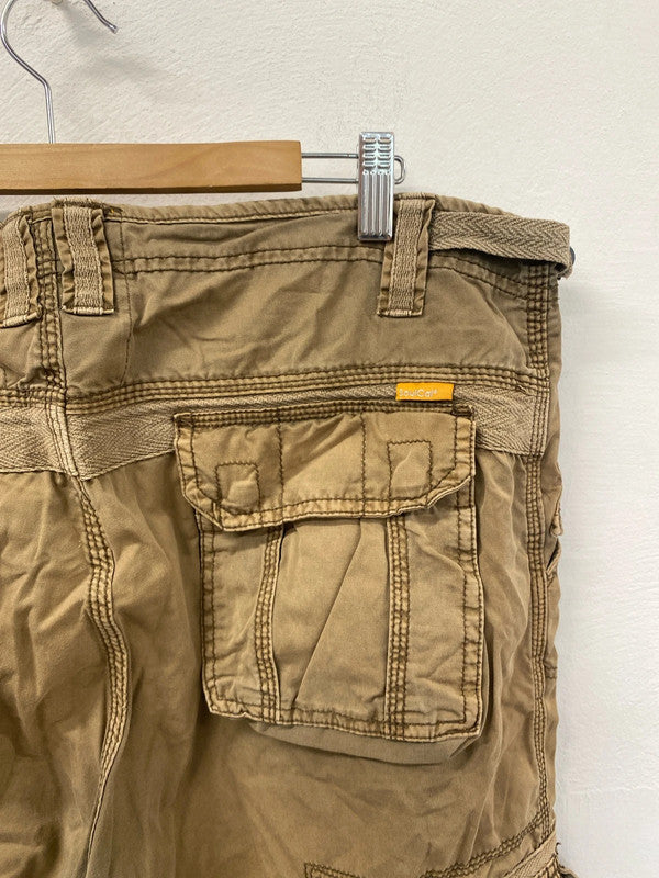 Soul cal cargo shorts khaki 36 90’s 00’s beckham LD003