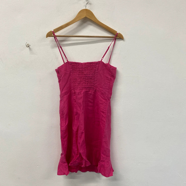 & Other Stories Cami Pink Linen Mini Dress NWT UK 12 KS002