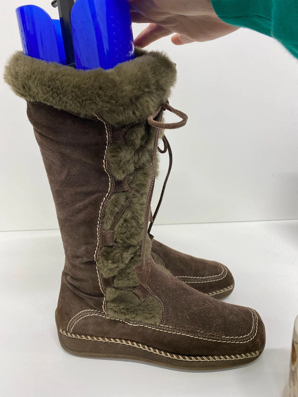 Fabulous Next suede and fleece winter boots Uk4 brown KM004