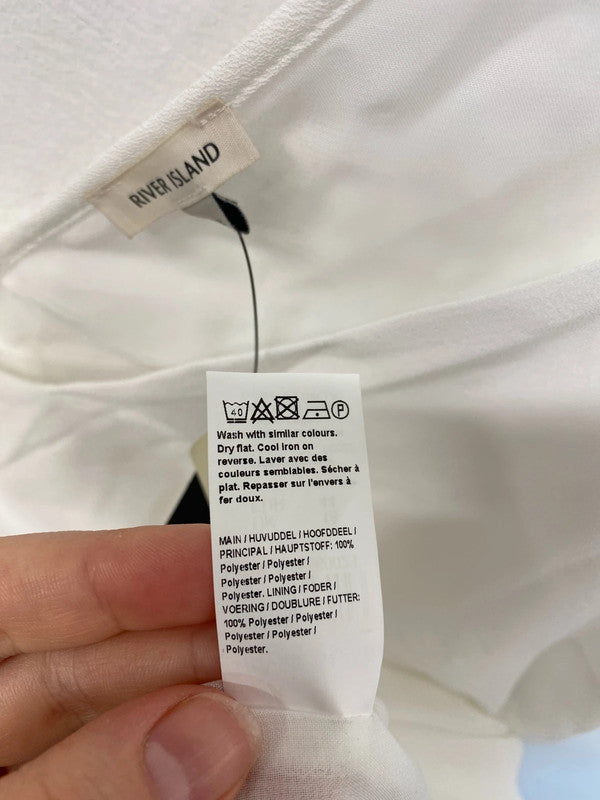 River Island Stylish White Cami Top UK 18 RM002