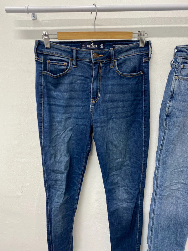 Fabulous Duo of Hollister jeans W27 UK6-8 curvy high rise #2 JH001