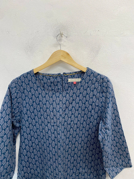 Lovely Brakeburn navy leaf tunic dress UK 12 MM005