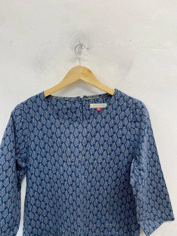 Lovely Brakeburn navy leaf tunic dress UK 12 MM005