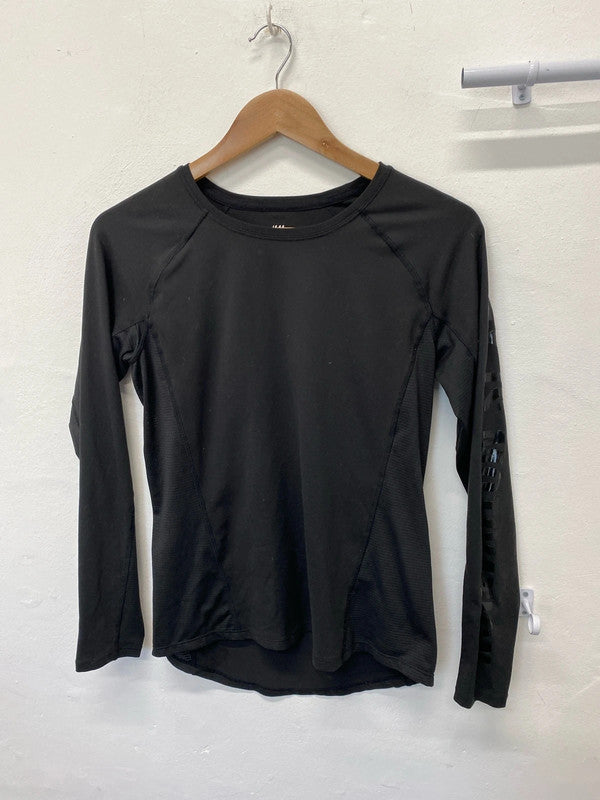 H&M sport black activewear top UkS LH002