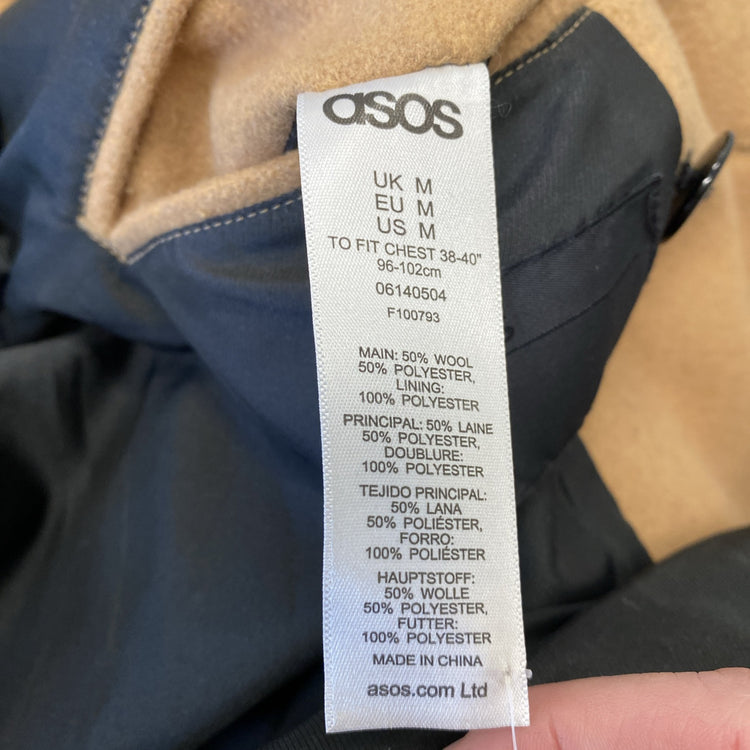 ASOS Camel PeaCoat Chore Jacket UKM Men’s 38-40” JB001