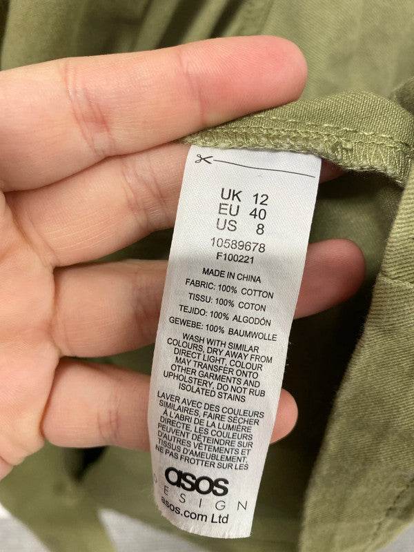 ASOS Chic Khaki Parka Jacket UK 12 LP003