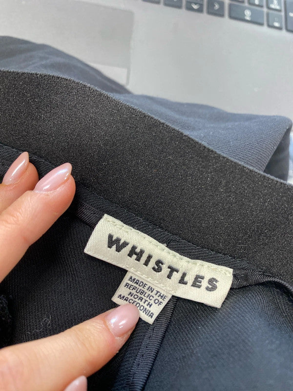 Lovely whistles wool blend black office trousers UK 10 RF001