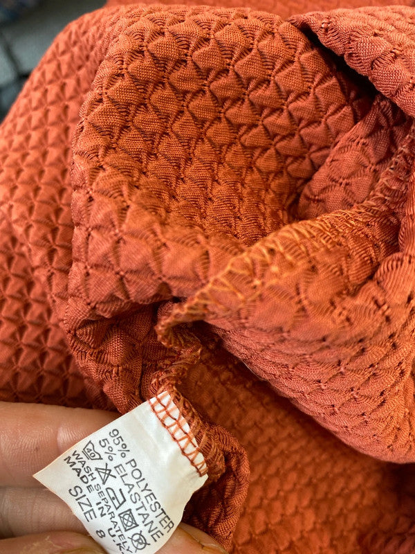 Fabulous textured pencil skirt from Missguided Uk8 burnt orange JA001