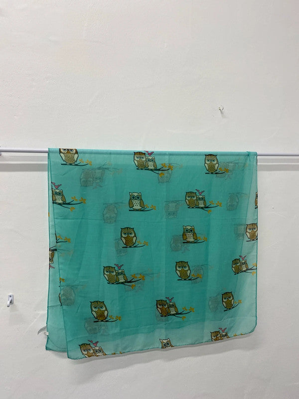 Fabulous Teal Owl scarf super cute JW002