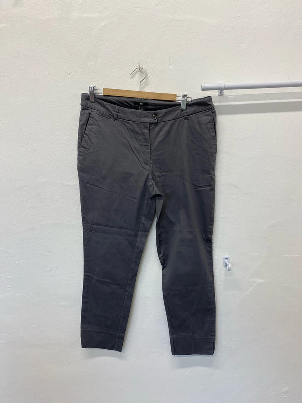 Fabulous Dark grey chinos Uk14 slim fit cotton KM003