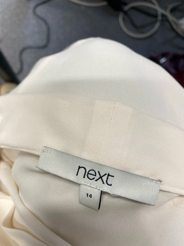 Lovely next cream semi sheer cami top UK 14 AO001