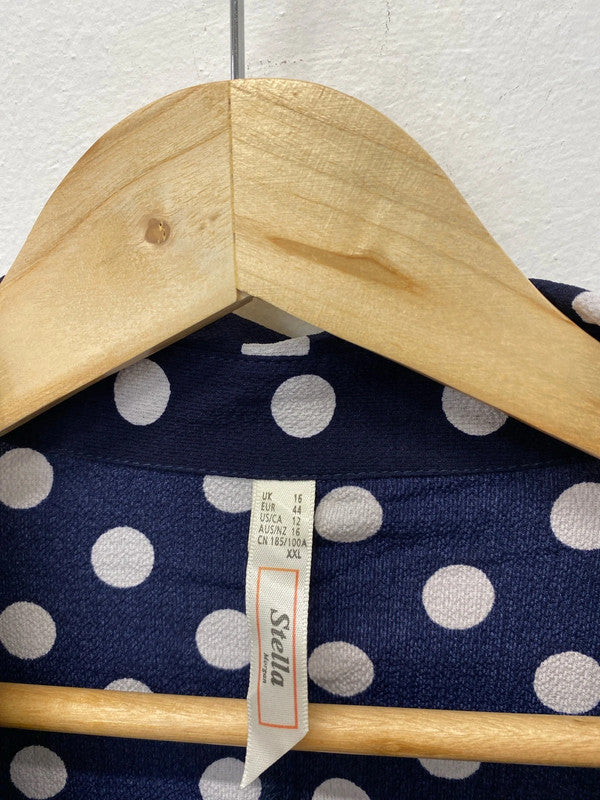 Fabulous Stella Morgan crepe spot shirt tunic Uk16 IM001