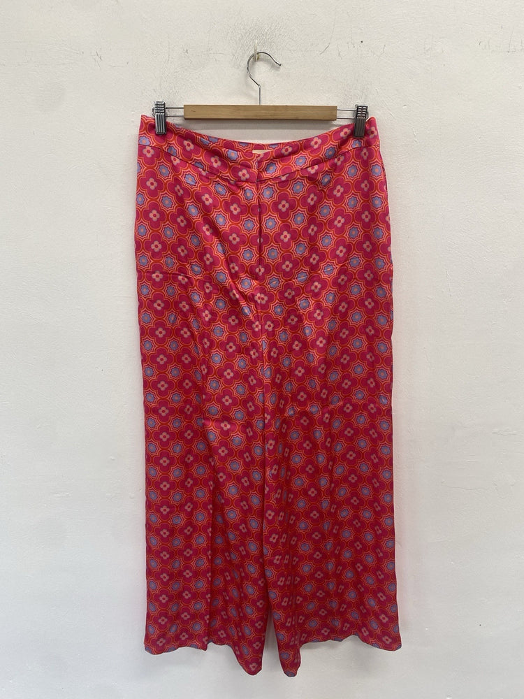 Lovely Aspiga Pink Flower Power Trousers UK M SS002