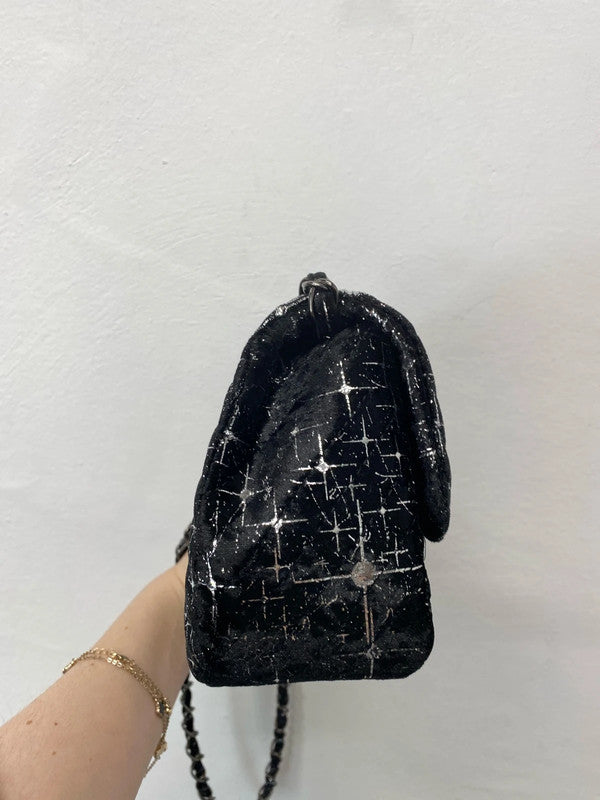 Silvy Fabulous Borsa Ecopelle Black & Silver Sparkle Handbag NC001