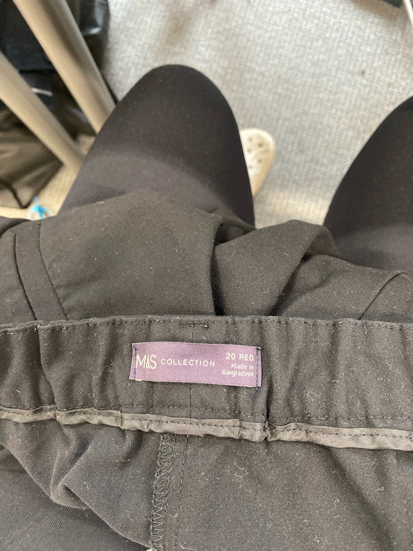 Fabulous M&S black trousers uk 20r KN002