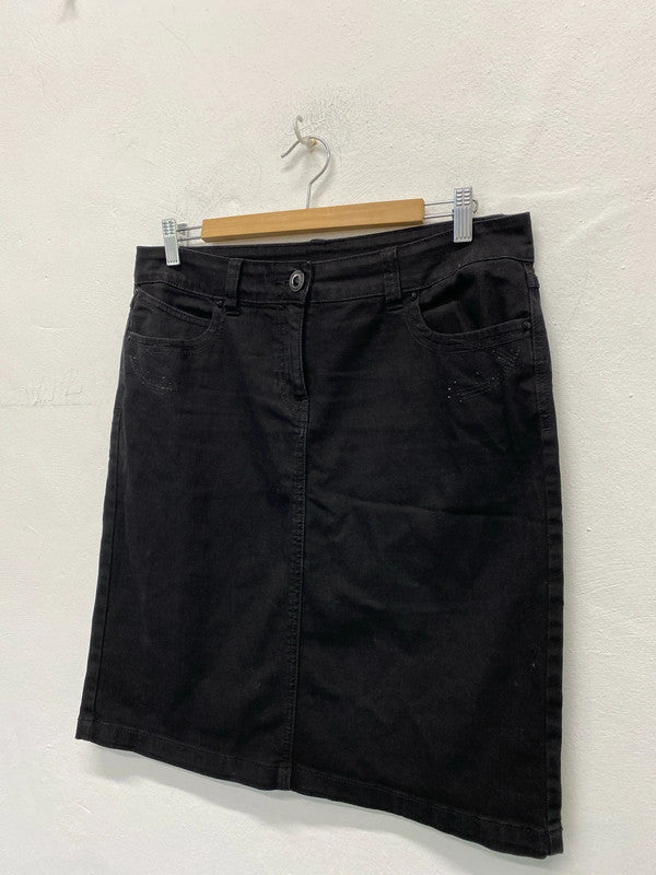 Fabulous Denim pencil skirt Uk12 classic LW005