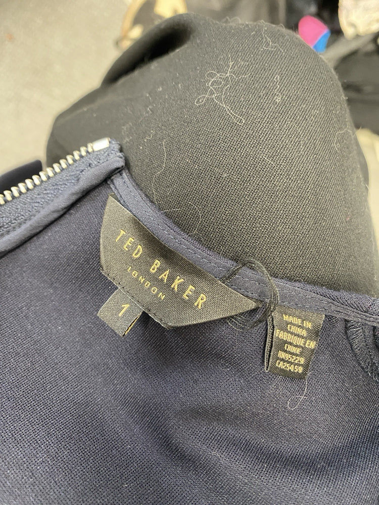 Stunning Ted Baker Burford Navy Diamante UK 6-8 SD002