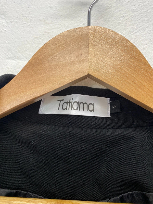 Tatiama Chic Black Cut Out Blazer Size S AE001