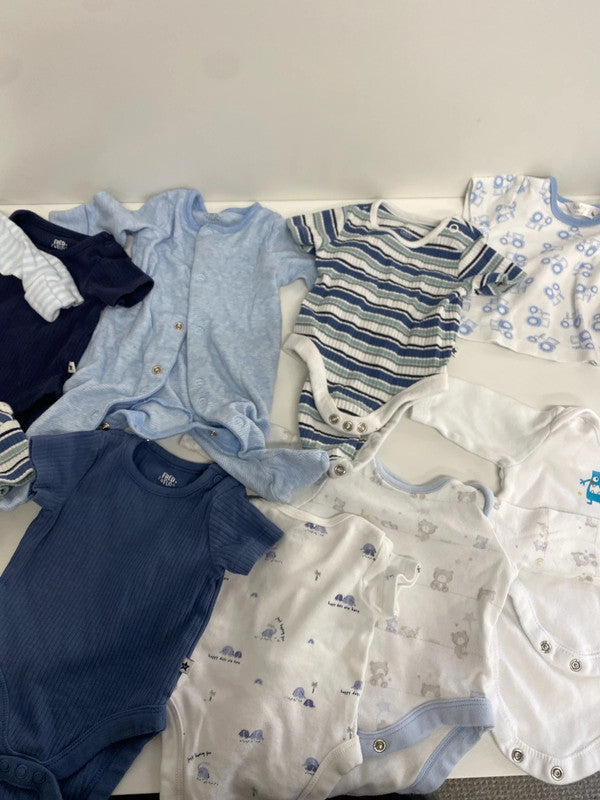 Lovely bundle of baby newborn blue clothing stripes Fred &flo next EW005 #7