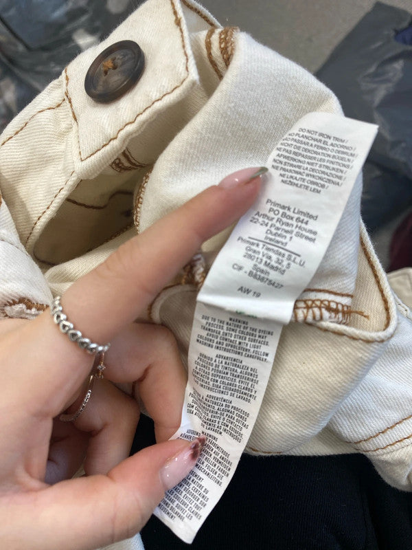 Lovely denim Co cream denim jacket UK 8 JM008