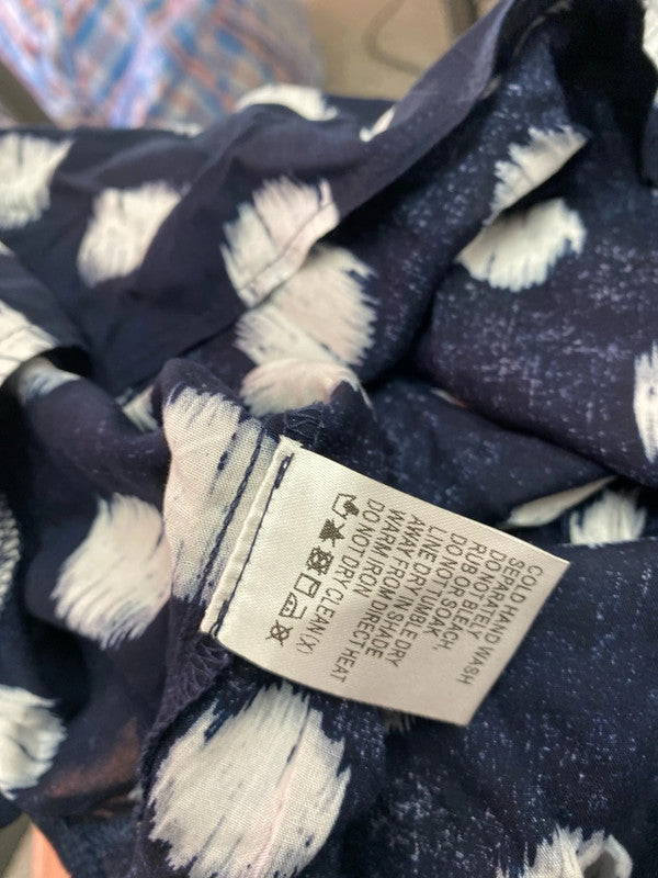 Fabulous flare sleeve spotted gypsy top Uk16 IM001