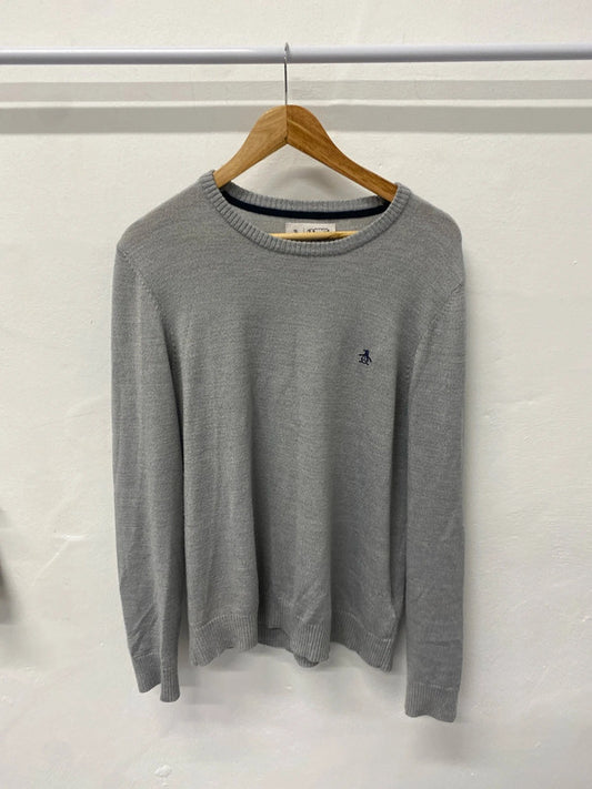 Fabulous Penguin Men’s soft merino blend knit sweater UkL SR006