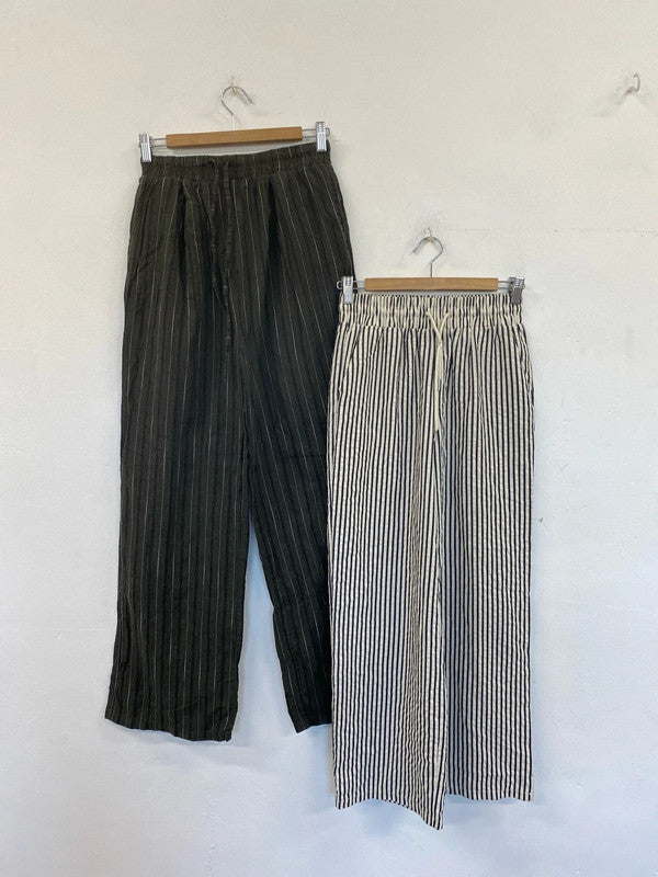 Boohoo & Shein Fabulous Striped Trousers Duo UK 10 #1 DF002