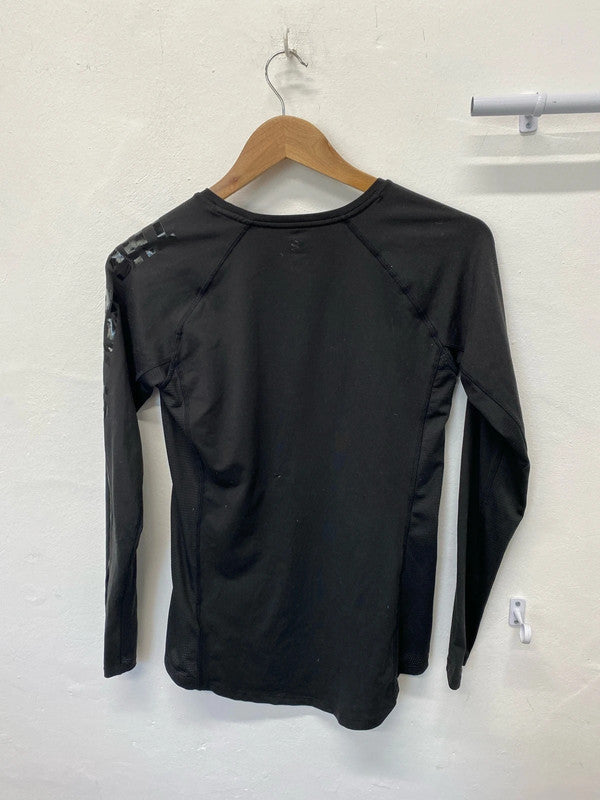 H&M sport black activewear top UkS LH002