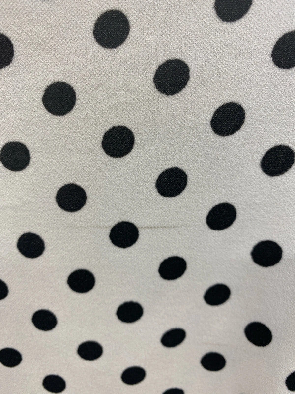 Boohoo Chic White & Black Polkadot Midi Dress UK 12 MB001