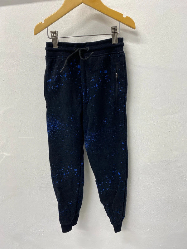 Lovely boys next blue paint splatter joggers age 8 NS003
