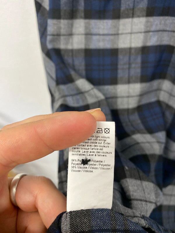 Duo of check shirts River Island western popper #39 L KM004