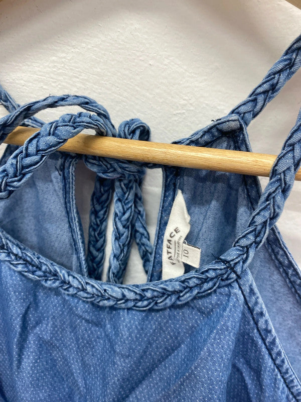 Fabulous Fatface summer smock Strappy dress Uk10 AG006