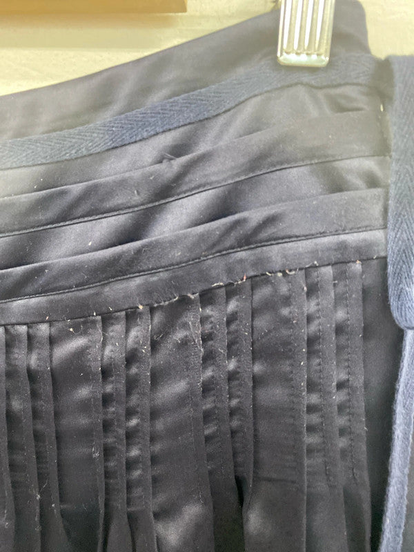 Monsoon Fabulous Navy Satin Embroidered Floral Mini Skirt UK 8 AG006