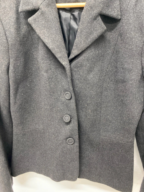 Fabulous Charlotte Halton Grey Wool Blend Blazer Uk12 MM005