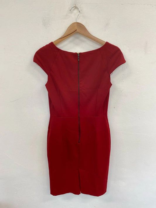 Mango Elegant Red Sheath Dress Size M NN001