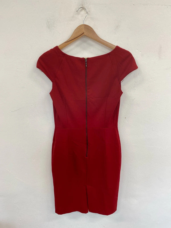 Mango Elegant Red Sheath Dress Size M NN001