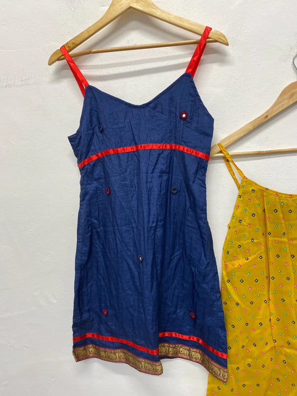 Fabulous Duo of Vintage Indian & handmade 1970’s style dresses Uk10 MM005