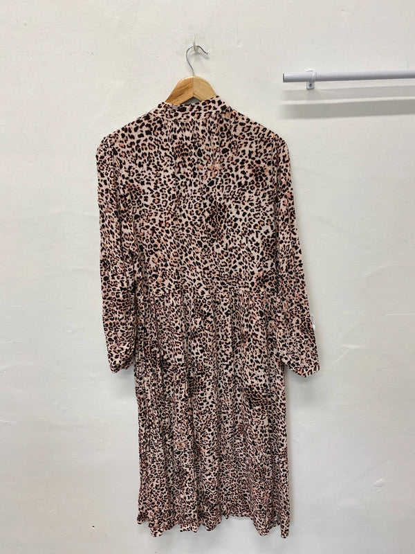 Fabulous And Or John Lewis pink leopard print Uk16 KN003