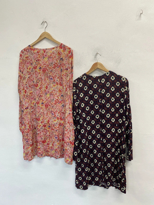 Lovely duo of floral smock dresses La redoute UK 20 KM003