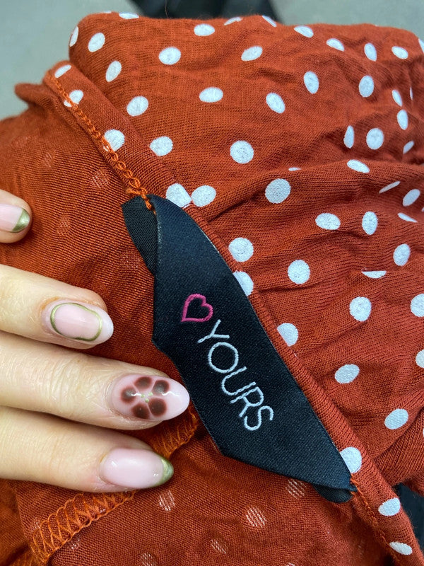 Lovely love yours tiered midi dress terracotta UK 22-24 IM001