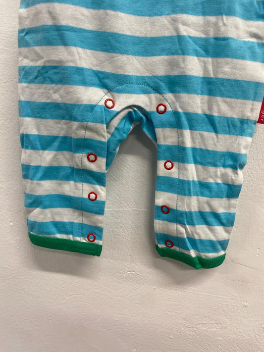 Lovely boys baby grow Toby tiger rainbow blue stripe 0-3 month RA001