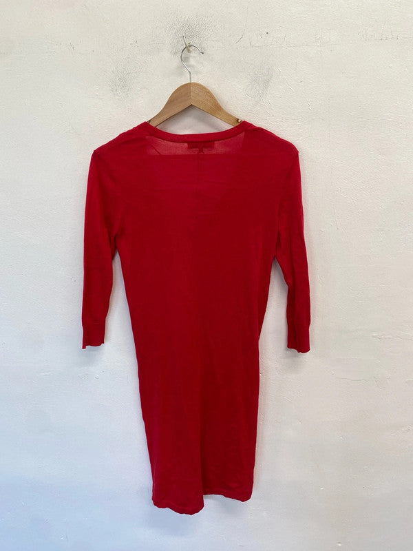 Lovely sandwich red longline cardigan new with tags UK XS CD001