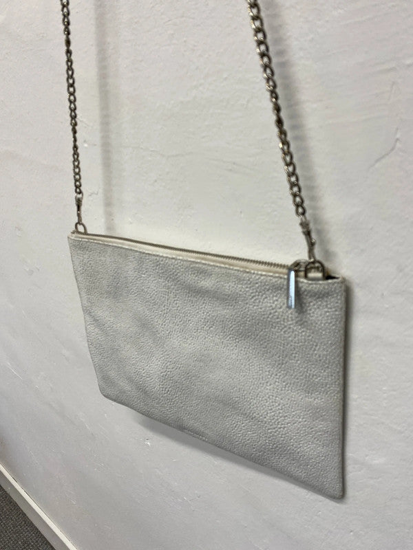 Fab white faux snakeskin clutch bag evening bag KM004