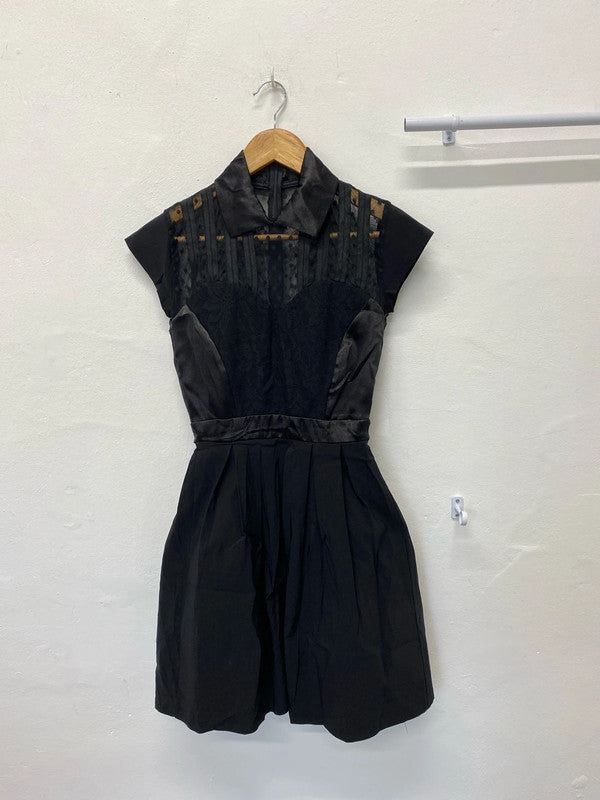 Fabulous Tempest fit & Flare dress mesh detail party dress Uk8 JH001