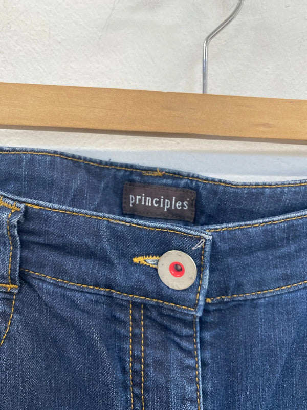 Principles Chic Navy Wide Leg Jeans UK 12 SW001