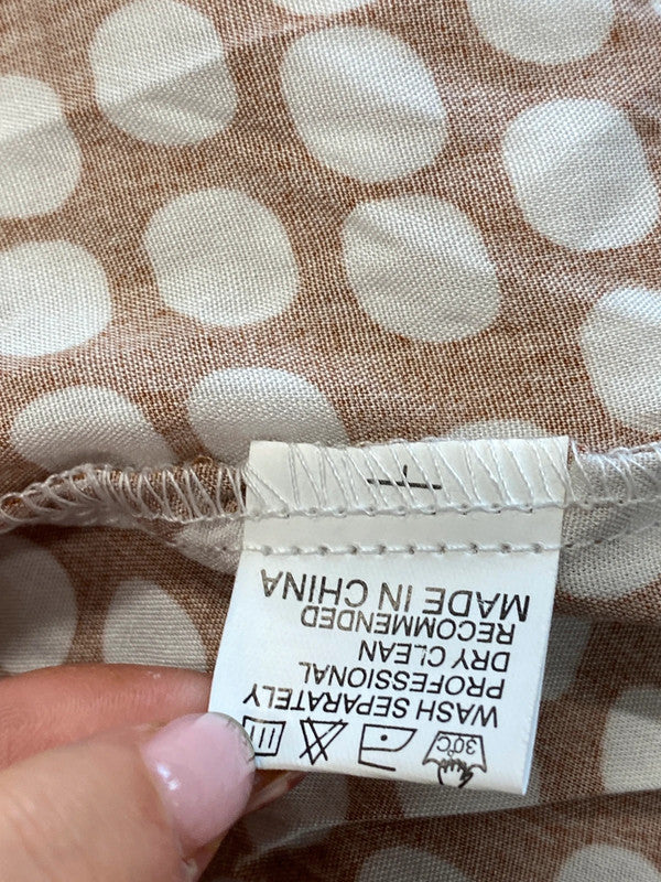 Lovely hourglass spotted brown smock dress nwt UK 20 IM001