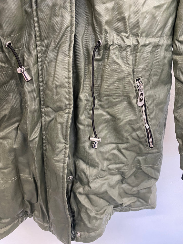 Gorgeous Noize parka pink grey faux fur Jolie S RF001